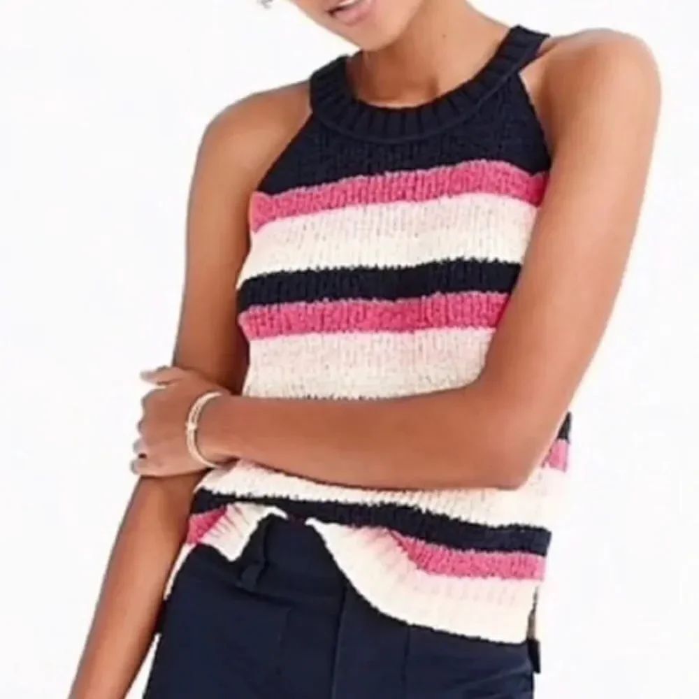 J. Crew Striped Knit Sweater Tank Top Women’s Small